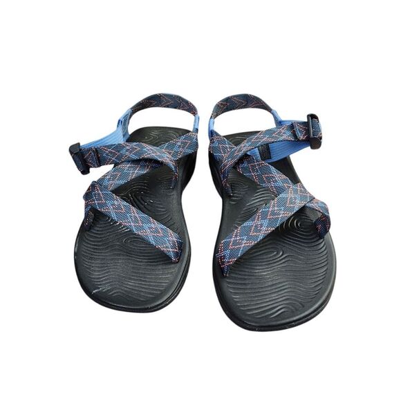 Chaco Zstrap Blue Multicolored Womens ‎ Hiking Walking Sandals Sz 8 - Picture 10 of 12